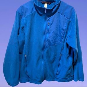 Men's Vibrant Blue Sherpa Fleece Jacket All in Motion Navy XXL